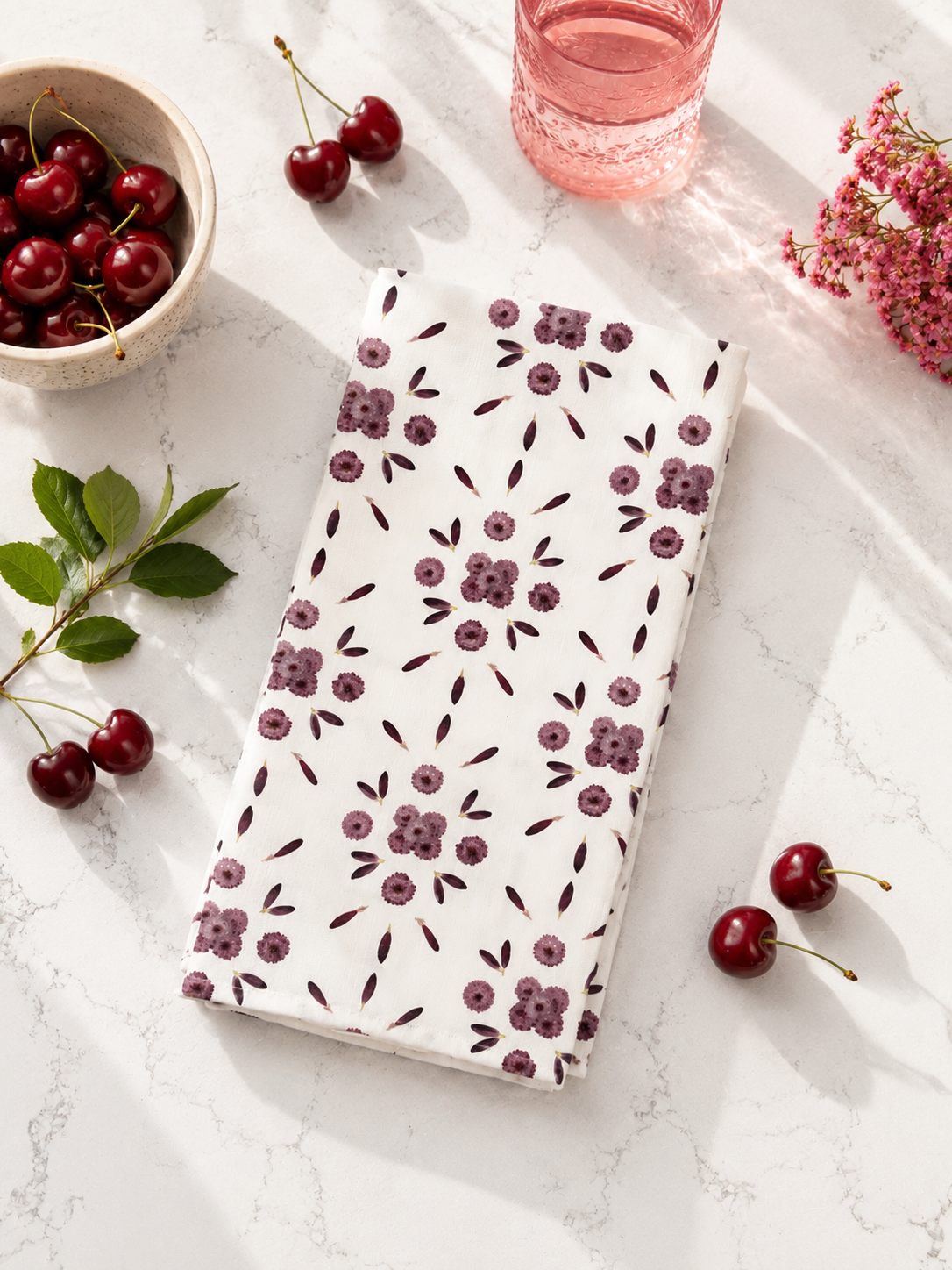 Petal Prisms Tea Towel