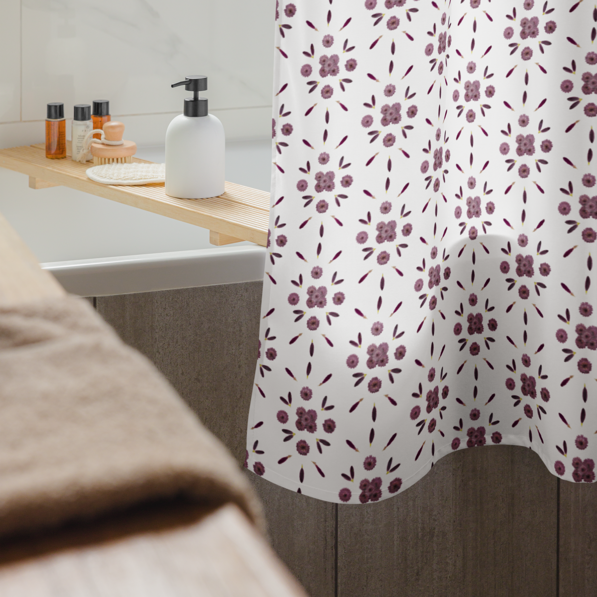 Petal Prisms Shower Curtain