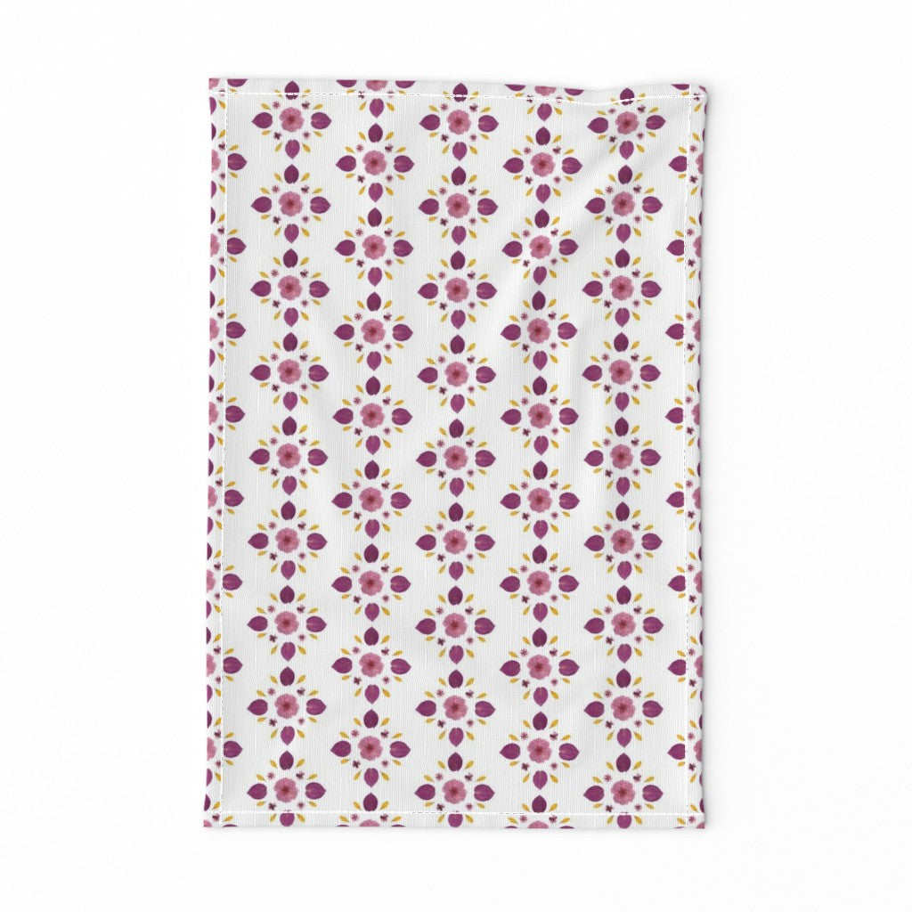 Petal Pops of Pink Tea Towel