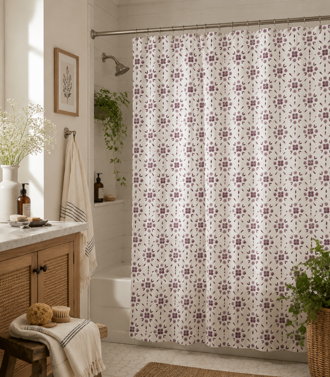 Petal Prisms Shower Curtain