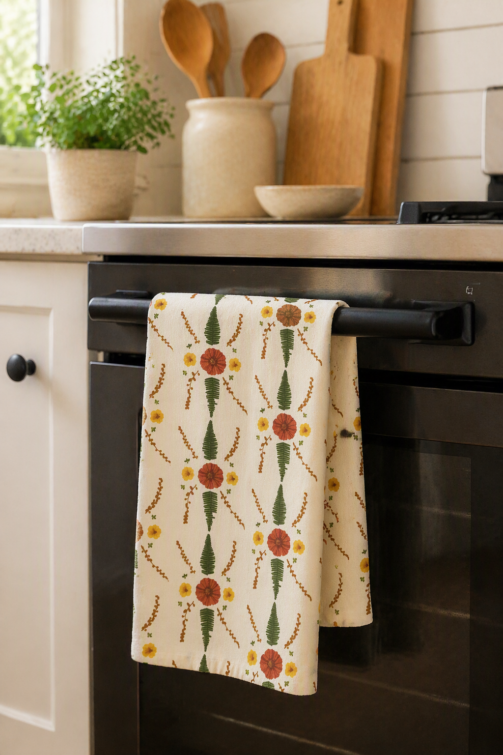 She Resurrected Herself Tea Towel