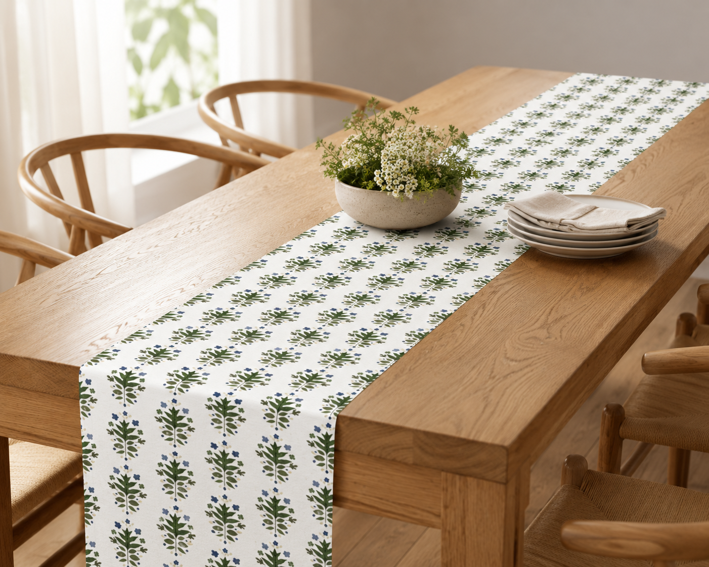 Summer in Greens Table Runner